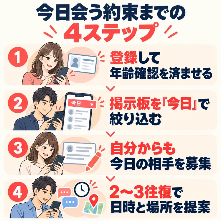 今日女の子と会うための4ステップ